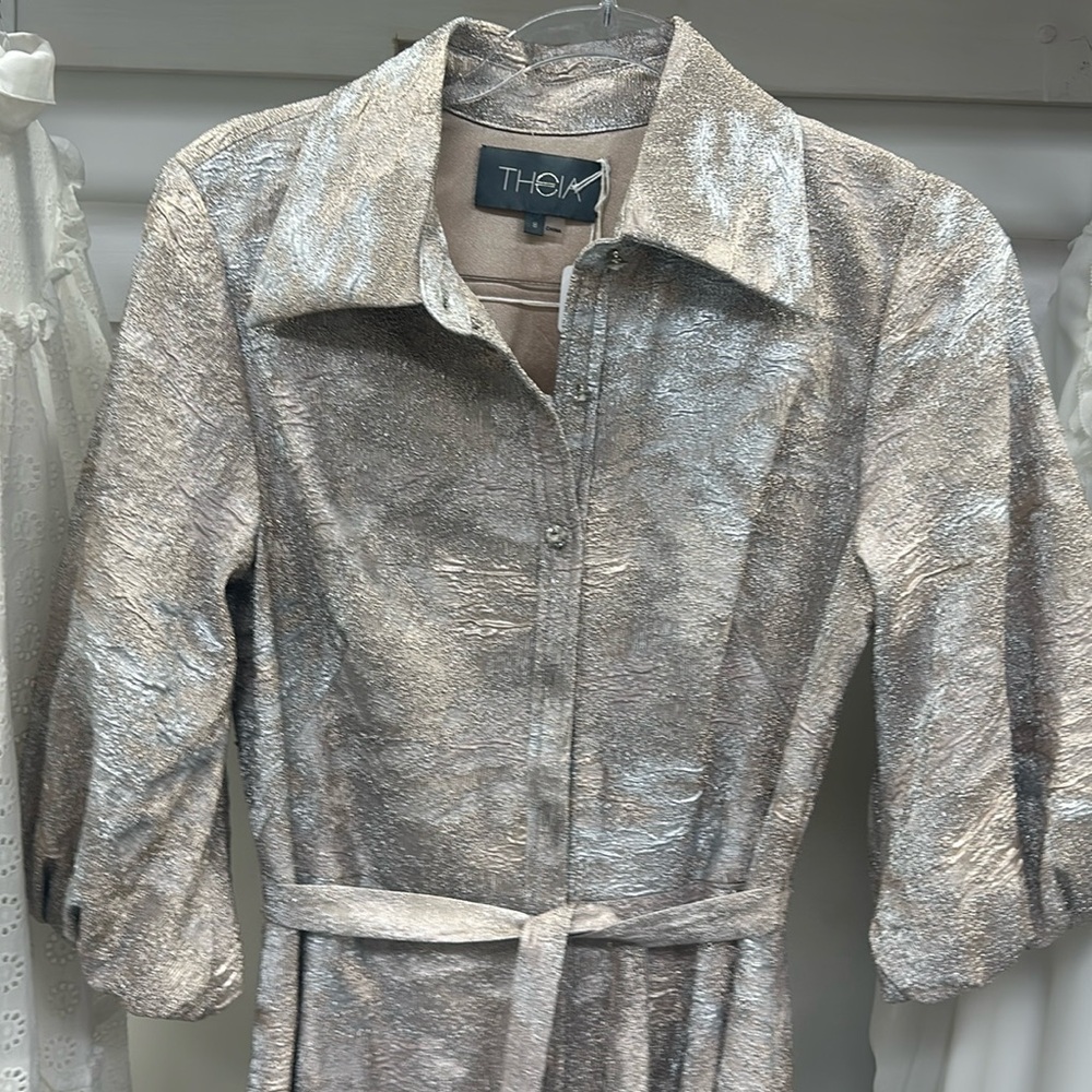 BRAND NEW WITH TAGS THEA METALLIC GOWN